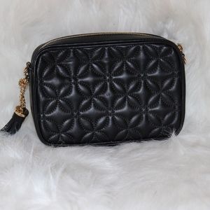 Michael Kors Quilted Floral Black Clutch w/o Strap